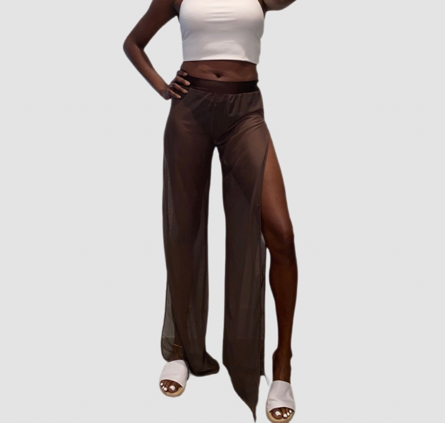Tall Mesh Pants Brown S/M