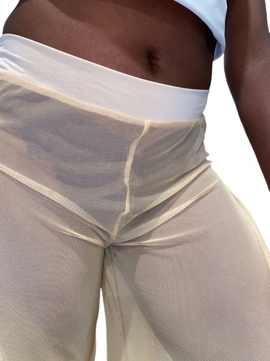 Tall Mesh Pants Cream L/XL