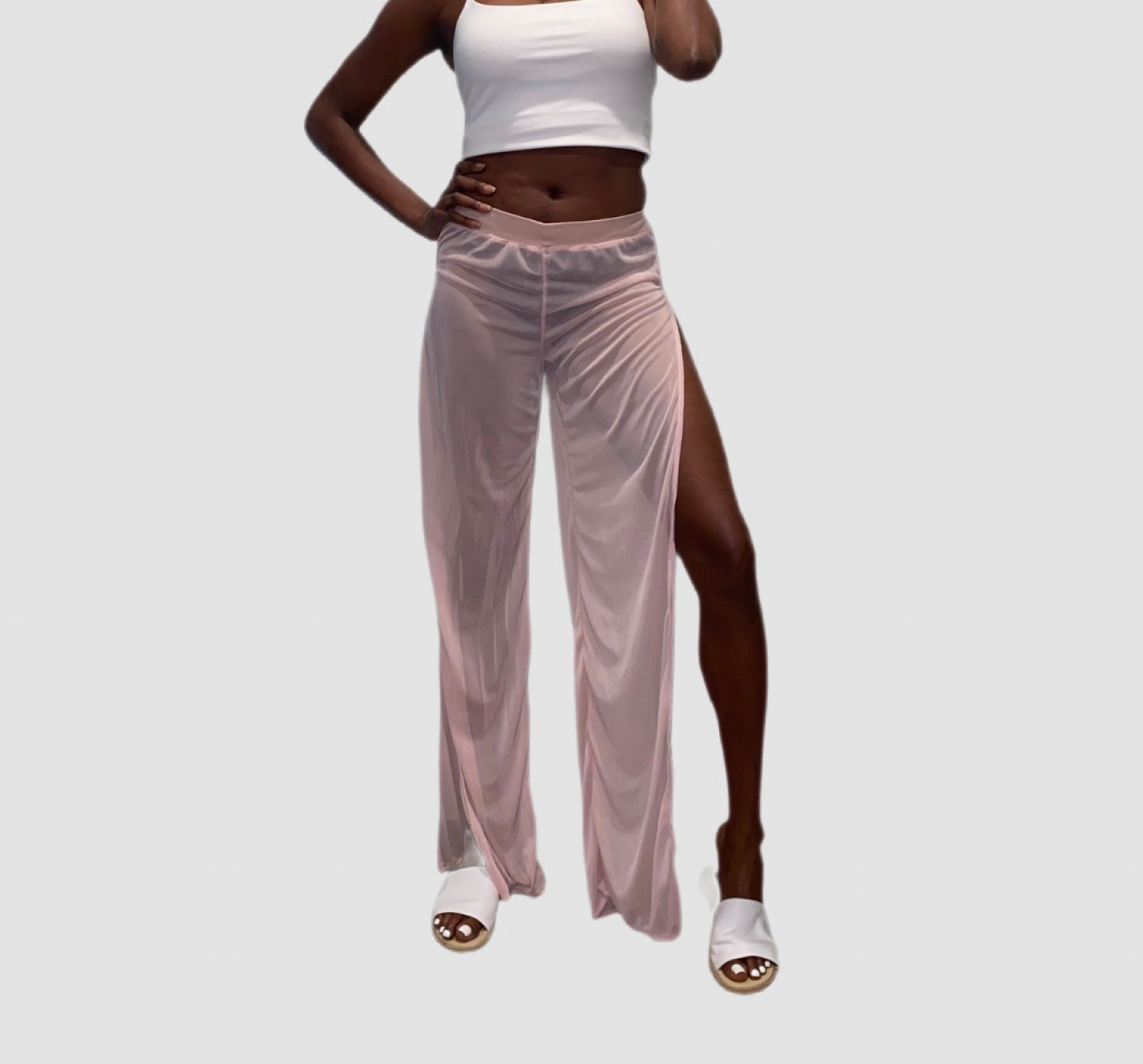 Tall Mesh Pants PInk  L/XL