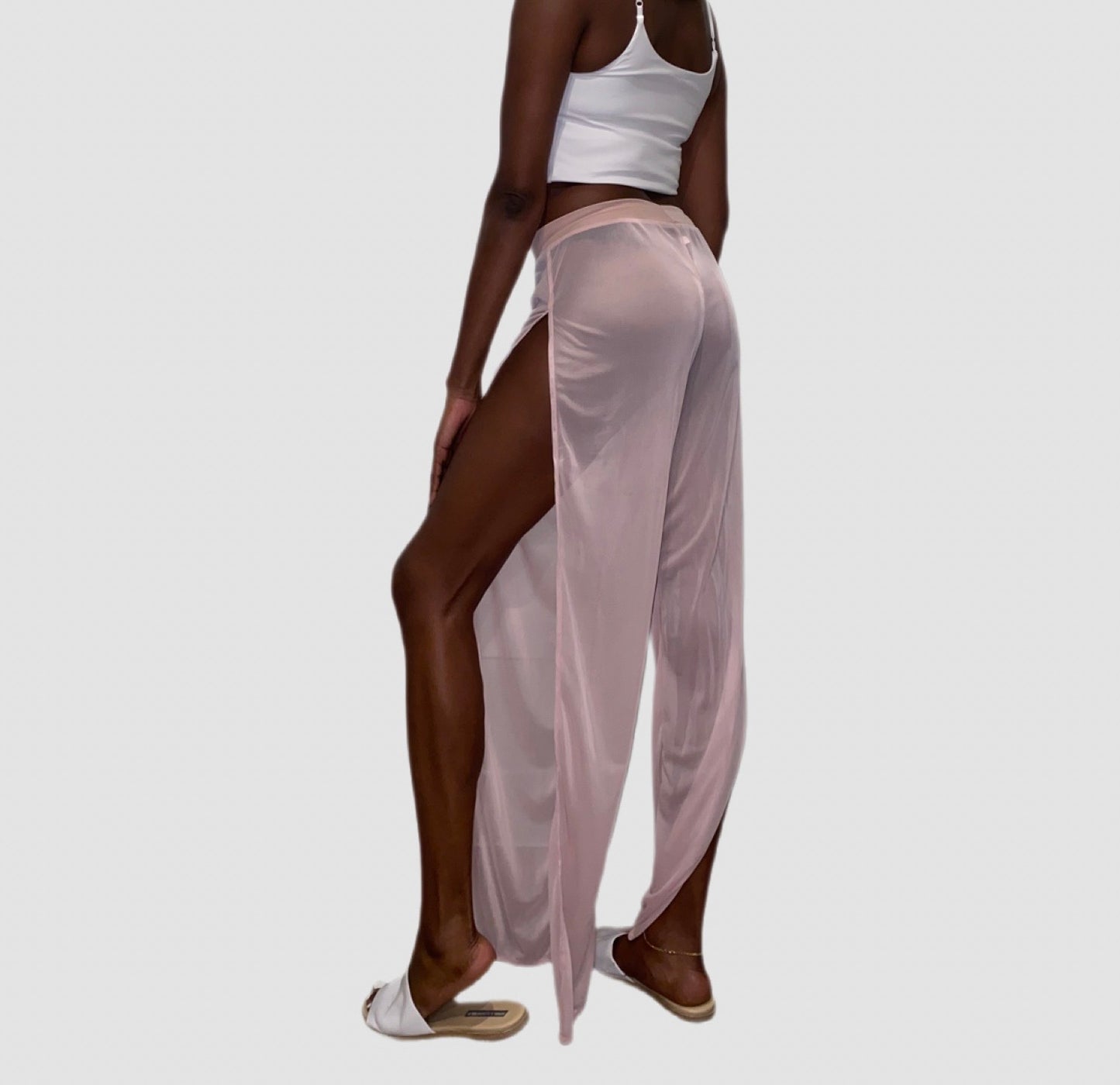 Tall Mesh Pants Pink S/M