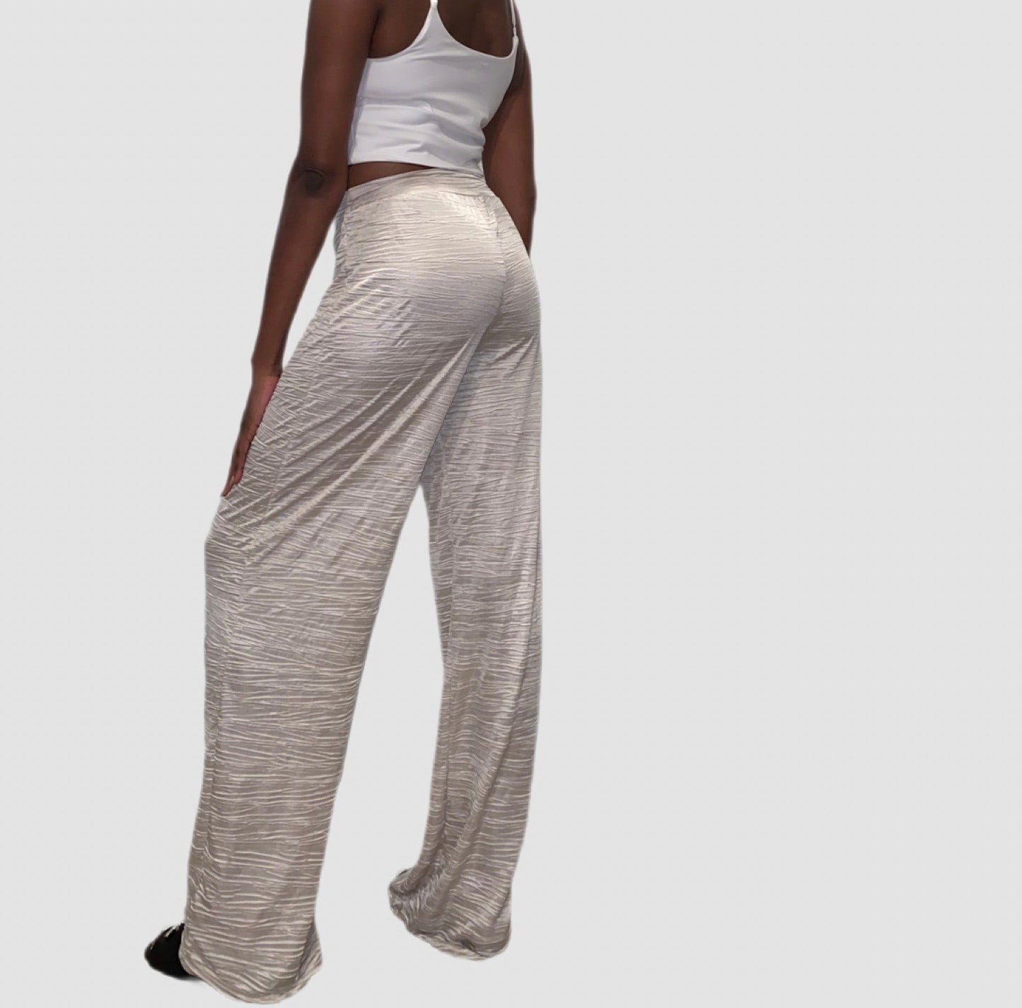 Tall Pleated Cream Pants S/M