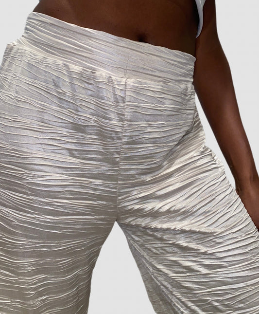 Tall Pleated Cream Pants S/M