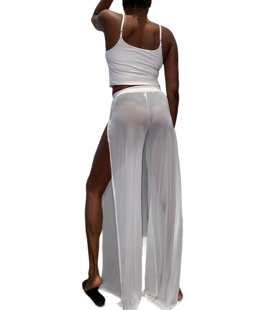 Tall Mesh Pants White S/M